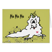 Ho Ho Ho carte de voeux de Noël d'Escargot