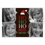 HO HO HO carte photo de Noël/vacances cartes