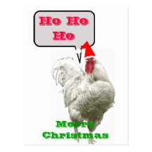 Ho Ho Ho grande carte postale de coq de Joyeux Noë