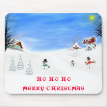 HO HO HO tapis de souris de père Noël