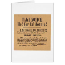 Ho ! pour la Californie ! 1849 (1759A) Cartes De Vœux