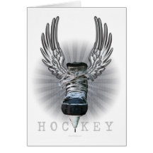 Hockey à ailes carte de vœux