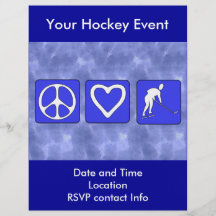 Hockey d'amour de paix prospectus personnalisés