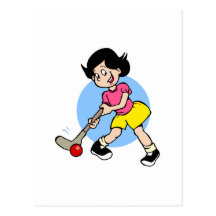 Hockey de filles cartes postales