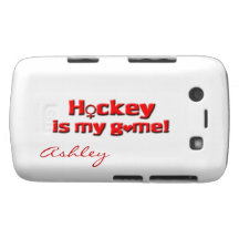 Hockey de jeu de filles avec le coeur ! - Nom feme Coque Blackberry