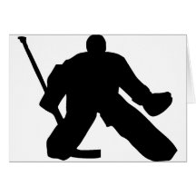 Hockey - gardien de but cartes de vœux