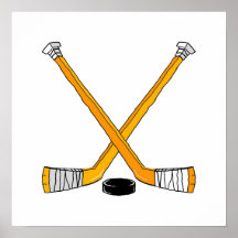 Hockey orange poster