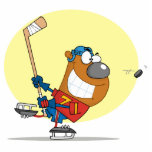 Hockey-Ours-Joueur Découpage En Acrylique