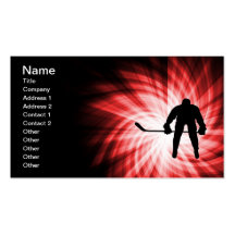 Hockey rouge cartes de visite professionnelles