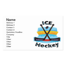 Hockey sur glace cartes de visite personnelles