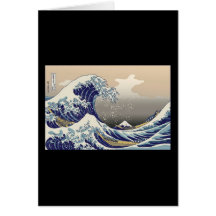 Hokusai la grande vague carte de vœux
