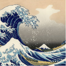 Hokusai : La grande vague de Kanagawa Découpages En Acrylique