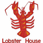 Homard brodé avec le texte fait sur commande