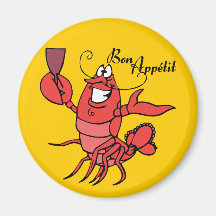 Homard d'Appetit de fève Magnets
