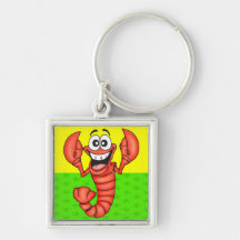 Homard de sourire drôle porte-clé