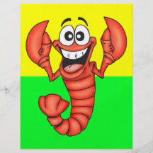 Homard de sourire drôle prospectus en couleur