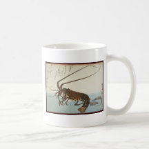 Homard et crevettes de feuille d'Ando Hiroshige Tasses À Café