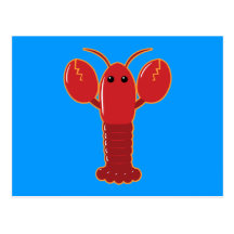 Homard mignon carte postale