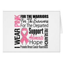 HOMMAGE rose de ruban d'usage du cancer du sein I Carte De Vœux
