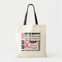 HOMMAGE rose de ruban d'usage du cancer du sein I Sac En Toile