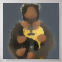 Homme À la baisse Posters