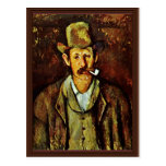 Homme avec le tuyau par Paul Cézanne (la meilleure Carte Postale