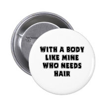 Homme chauve de fête des pères drôle badges