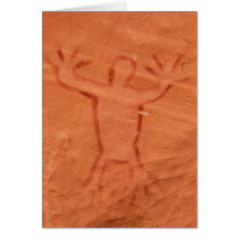 Homme d'avertissement carte de vœux