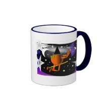 Homme de citrouille de vol tasse
