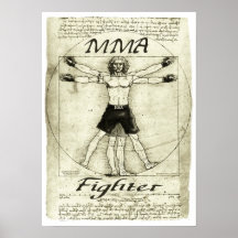 Homme de MIXED MARTIAL ART de Vitruvian Affiches