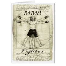 Homme de MIXED MARTIAL ART de Vitruvian Carte De Vœux