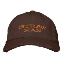 Homme de paille casquette brodée