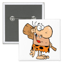 homme des cavernes drôle de bande dessinée avec le badges