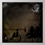Homme et son chat affiche