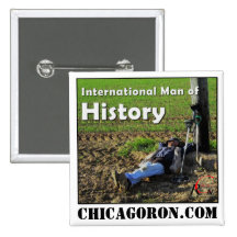Homme international de bouton d'histoire badges