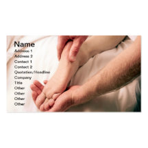 Homme massant le pied masculin cartes de visite professionnelles