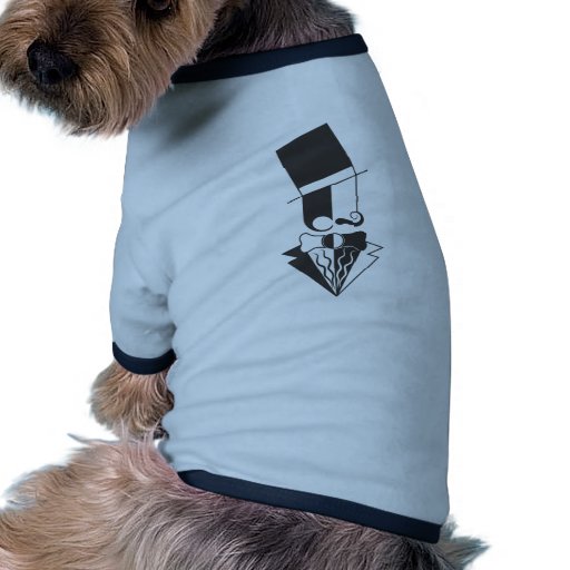 Homme noir et blanc de chapeau supérieur vêtement pour animal domestique