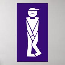 Homme pour toilettes poster