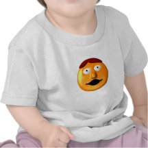 Homme souriant orange de visage t-shirts