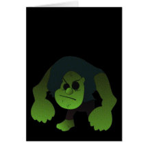 HOMME VERT DE RAGE CARTES DE VŒUX