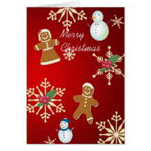 HOMMES DE PAIN DE NOËL CARD-GINGER CARTE