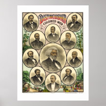 HOMMES DISTINGUÉS 1883   D'AFRO-AMÉRICAIN POSTERS