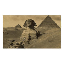 Hommes et chameaux sur la patte du sphinx, pyramid carte de visite