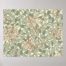 Honeysuckle Floral Wallpaper William Morris Print