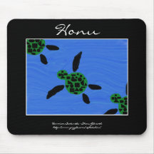 Honu Seaturtle hawaïen Mousepad Tapis De Souris