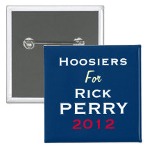 Hoosiers pour le bouton de campagne de Rick Perry  Badge Avec Épingle