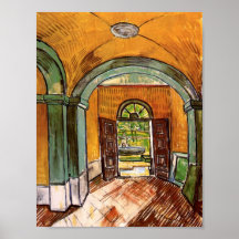 Hôpital de hall d'entrée de Van Gogh St Paul Poster