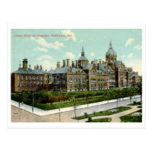Hôpital de Johns Hopkins, cru 1910 de Baltimore Carte Postale