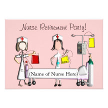 Hôpital rose d'invitations de partie de retraite d