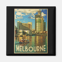 Horizon Australie de Melbourne Aimants Pour Réfrigérateur